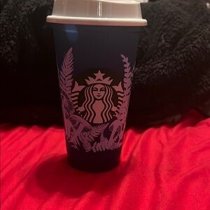 Starbucks Blue Tumbler with White Logo